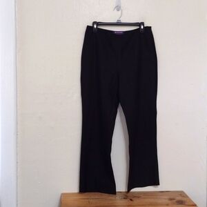 Ralph Lauren Vintage Purple Label Black 100% Silk Wide Leg Dress Pants